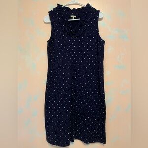 Talbots Navy Polka Dot Dress